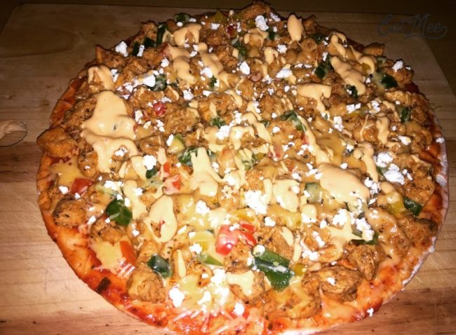 Chicken Tikka Pizza In Electric Pan