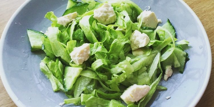 Cucumber Lettuce & Feta Cheese Salad Cucumber Lettuce & Feta Cheese Salad