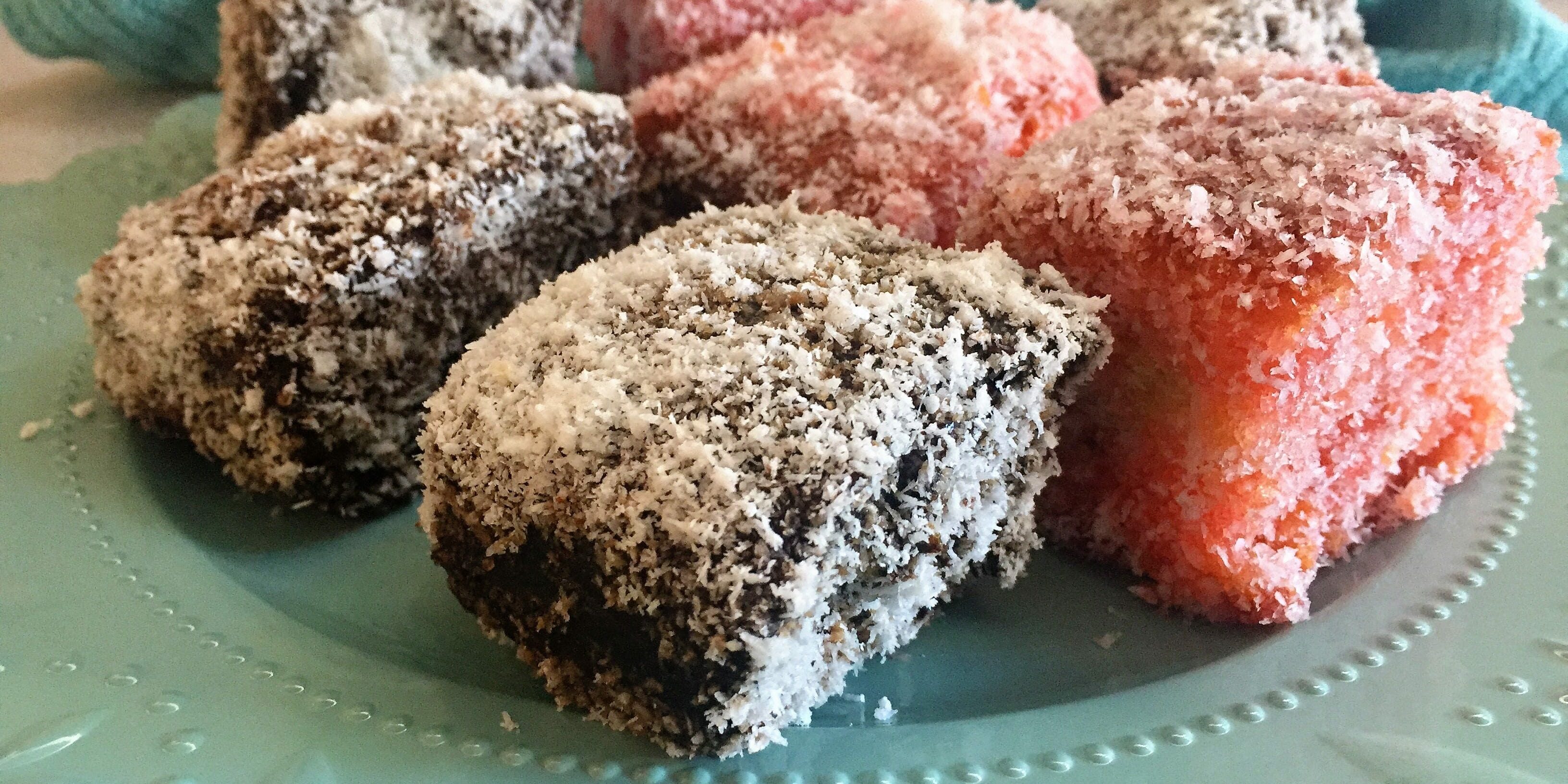 Coconut Coated Lamingtons Coconut Coated Lamingtons