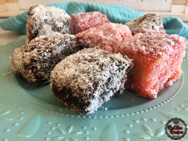 Coconut Coated Lamingtons