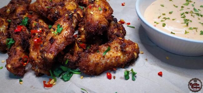 Air Fried Masala Chicken Wings