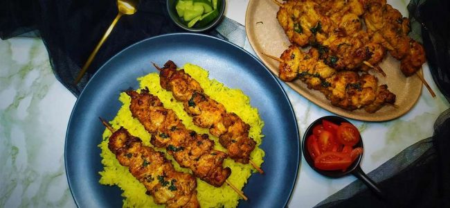 Air Fried Chicken Skewers