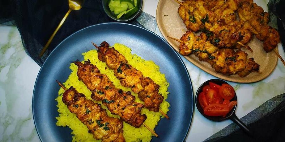 Air Fried Chicken Skewers