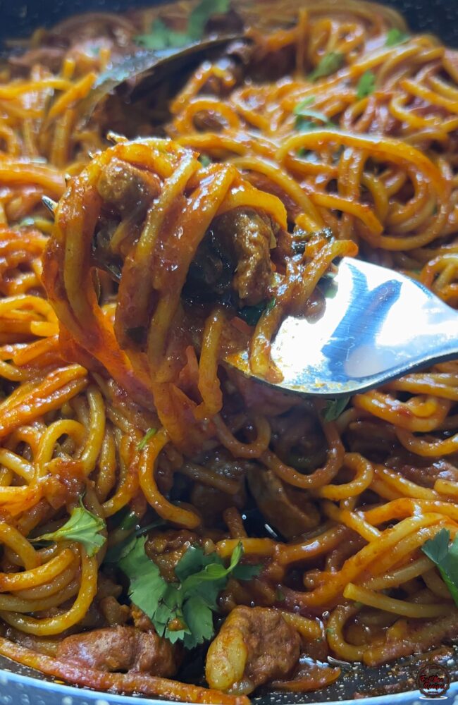 Mum's Curried Lamb Spaghetti Mum's Curried Lamb Spaghetti
