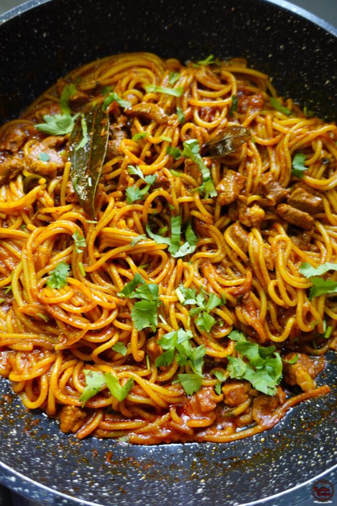 Mum's Curried Lamb Spaghetti Mum's Curried Lamb Spaghetti