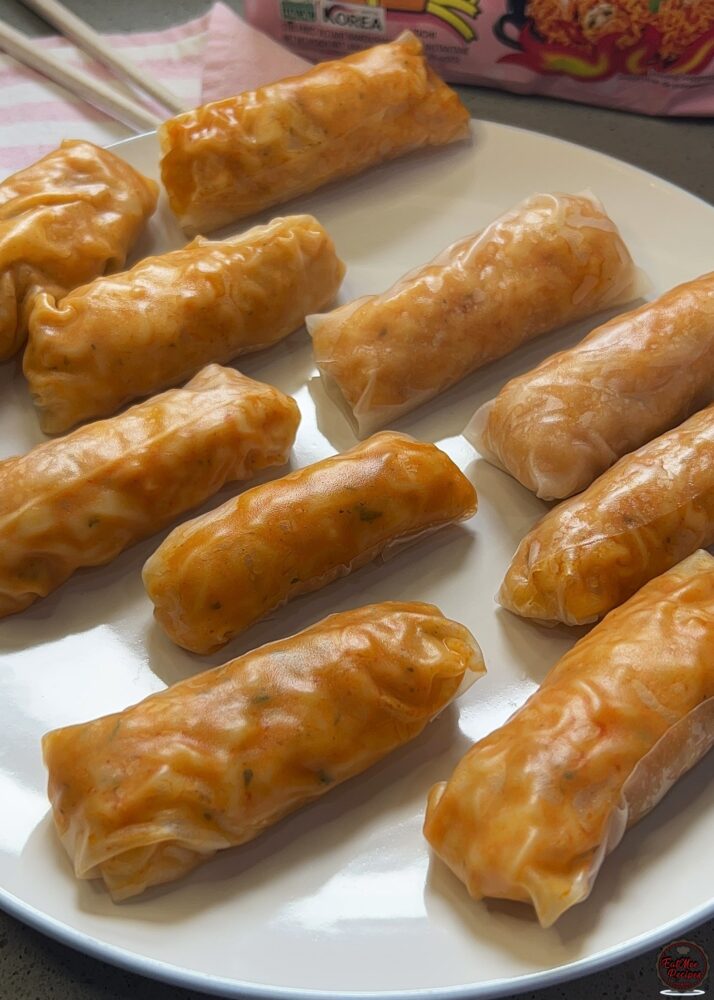 Crispy Buldak Carbonara Rolls