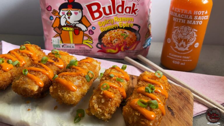 Crispy Buldak Carbonara Rolls