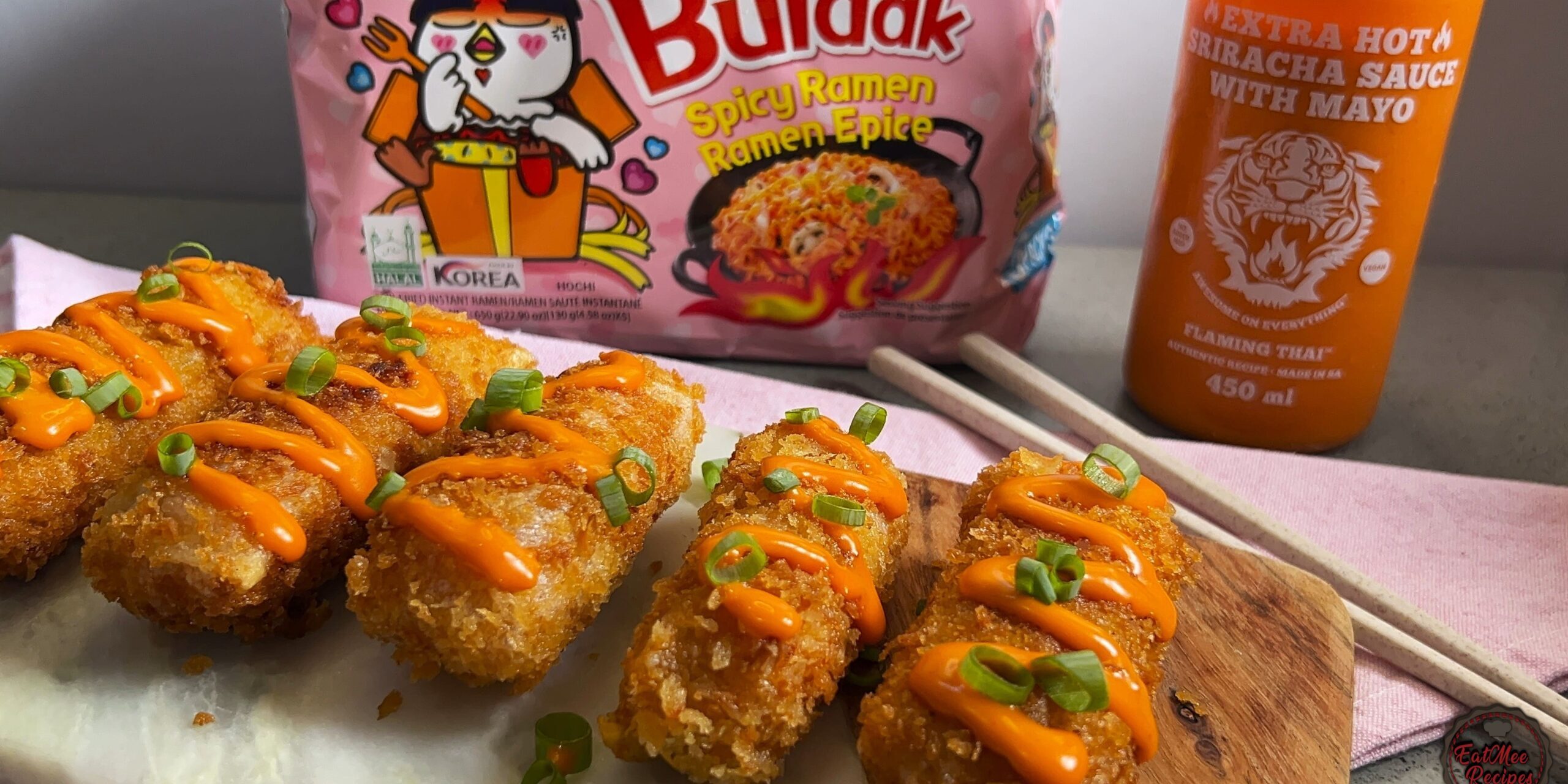 Crispy Buldak Carbonara Rolls