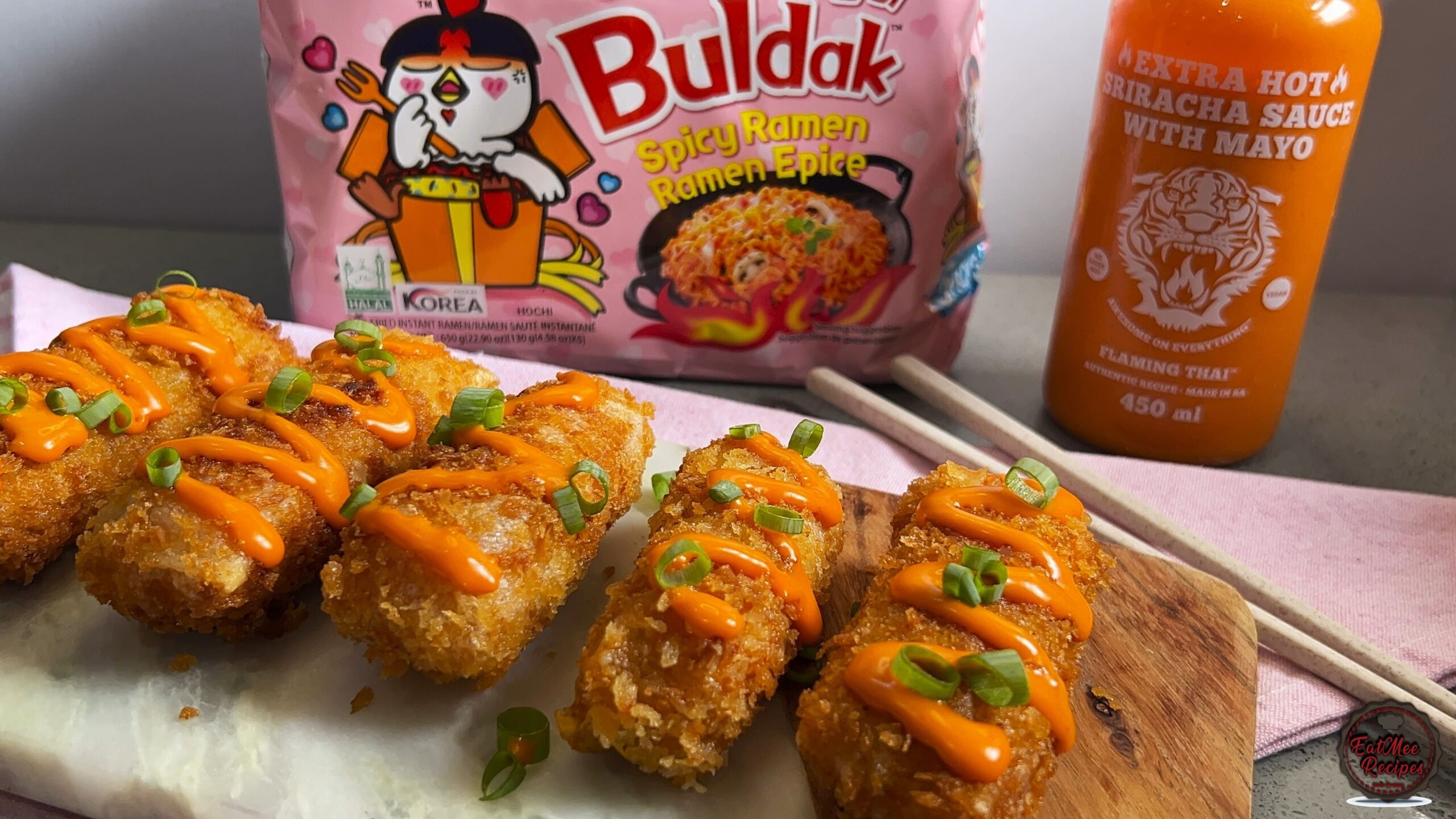 Crispy Buldak Carbonara Rolls