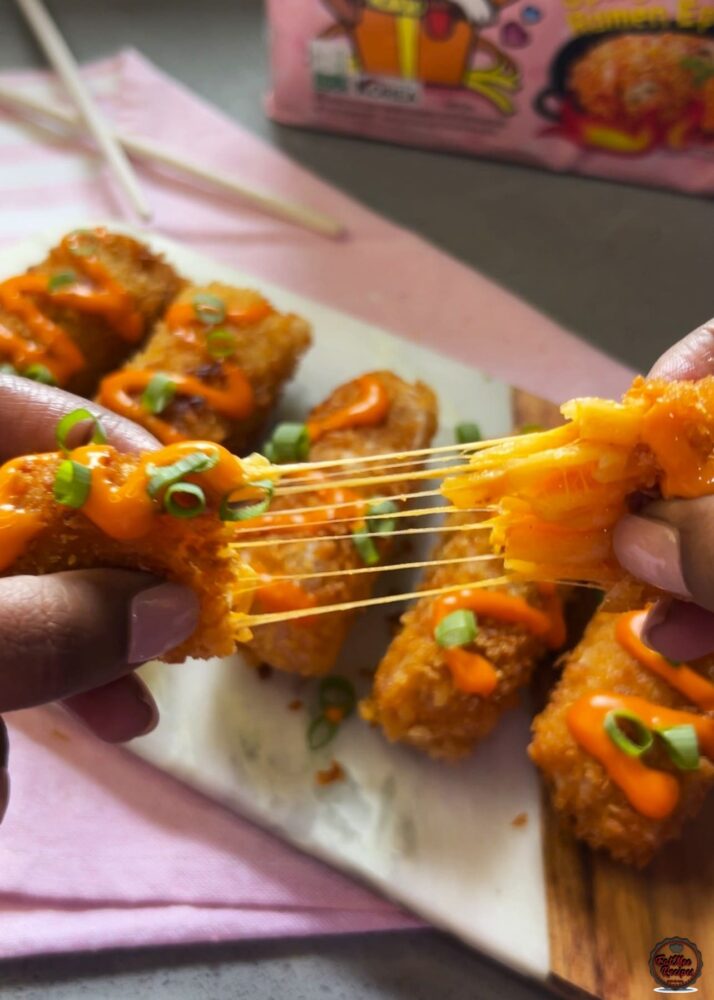 Crispy Buldak Carbonara Rolls