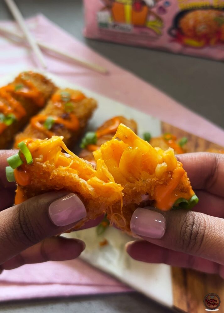 Crispy Buldak Carbonara Rolls